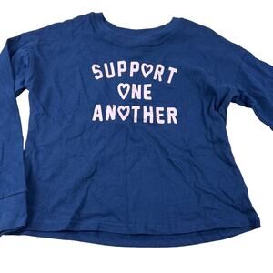 Art Class Girls' Navy Blue Long Sleeve Graphic T-Shirt - Size Small - NWT